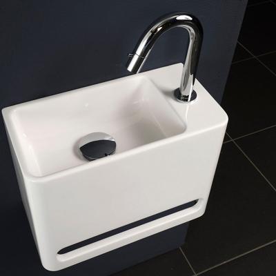 INK - Fontein Polystone Rechts met 1 Kraangat - 400x200x300 mm - Glans Wit