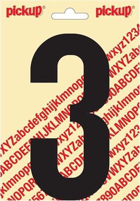 Plakcijfer Nobel Sticker cijfer 3 zwart Pickup - Pickup Plakcijfer Nobel Sticker cijfer 3 zwart Pickup - Pickup