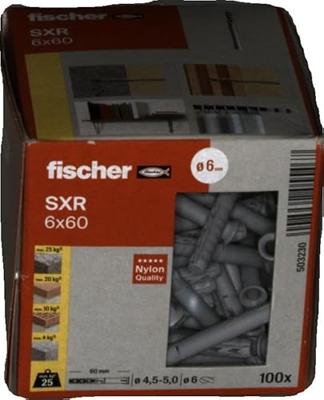 Fischer 503230 SXR 6 x 60 Constructie plug 60 mm 6 mm 100 stuk(s) Fischer 503230 SXR 6 x 60 Constructie plug 60 mm 6 mm 100 stuk(s)