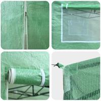 Kas met dak Groen 290 x 430 x 315 cm Staal - thumbnail