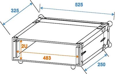 Omnitronic CO DD 2U effect rack flightcase