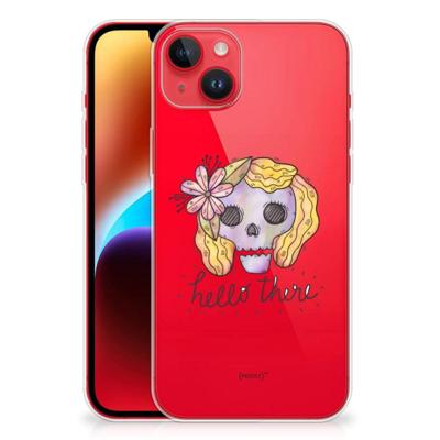 Silicone Back Case iPhone 14 Plus Boho Skull Silicone Back Case iPhone 14 Plus Boho Skull