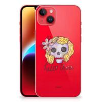 Silicone Back Case iPhone 14 Plus Boho Skull - thumbnail