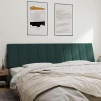 Hoofdbordkussen "Hanko" 200 cm fluweel donkergroen - thumbnail