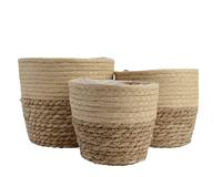Mandenset Decoris Jute (20 x 20 x 17 cm) (3 Stuks) - thumbnail