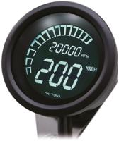 DAYTONA Snelheidsmeter "velona 60 dark twin". speedometer velona twin s 60mm 399km/h - thumbnail