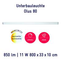 Müller-Licht Olus Sensor LED-onderbouwlamp LED LED vast ingebouwd 11 W Warmwit Wit - thumbnail