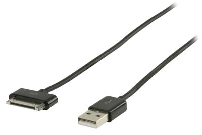Data en Oplaadkabel Apple Dock 30-Pins - USB A Male 2.00 m Zwart