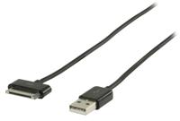Data en Oplaadkabel Apple Dock 30-Pins - USB A Male 2.00 m Zwart - thumbnail