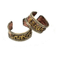 Ring Tibet met Om Mani Pad Me Hum Koperkleurig (1 cm) - thumbnail