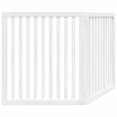 VidaXL Hondenhek inklapbaar 2 panelen 160 cm populierenhout wit
