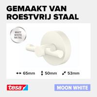 tesa Jashaak 40574-00000-00 MOON WHITE Aantal haken: 2 (b x h x d) 50 x 53 x 65 mm Metaal Wit (mat) 1 stuk(s) - thumbnail