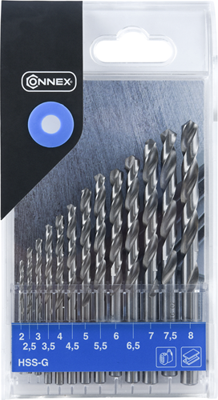 Connex set staalboren 2-8mm 13dlg blauw - cox972128 Connex set staalboren 2-8mm 13dlg blauw - cox972128