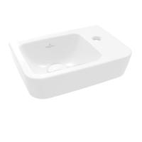 Villeroy & Boch O.Novo Fontein Zonder Overloop Bak Links Met Kraangat Rechts 36x25x14,5 cm Wit - thumbnail