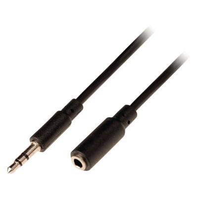 Nedis Stereo-Audiokabel | 3,5 mm Male | 3,5 mm Female | Vernikkeld | 3.00 m | Rond | Zwart | Label - CAGL22050BK30