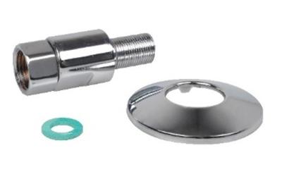 Kirchhoff CH-connector, 3/8"ET x 1/2"IT, met rozet, uitschakelbaar - 986261255