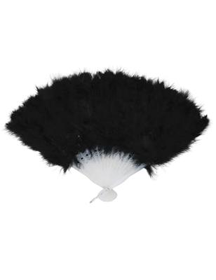 Veren waaier zwart