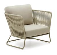 Kave Home Outdoor Fauteuil 'Saconca' Gevlochten touw, kleur Groen - thumbnail