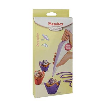 Metaltex Dolceforno Wegwerpspuitzakken + 2 Spuitmonden 20 Stuks