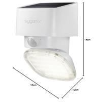 Sygonix SY-4673534 Wandlamp op zonne-energie met bewegingsmelder LED LED vast ingebouwd 20 W Wit - thumbnail