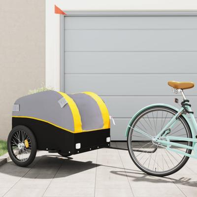 Fietstrailer 45 kg ijzer zwart en geel Fietstrailer 45 kg ijzer zwart en geel
