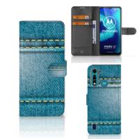 Motorola G8 Power Lite | Wallet Case | met Pasjes | Jeans - thumbnail