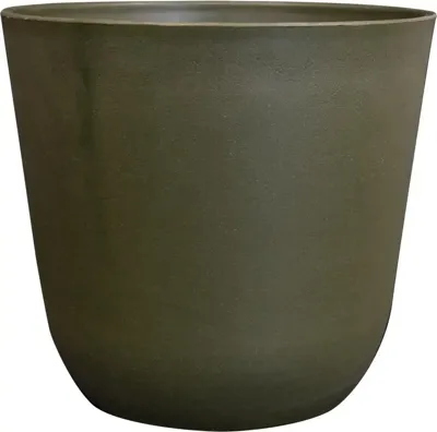 TS Collection bloempot palermo kunststof 17x15cm groen