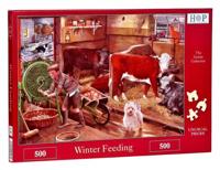 Winter Feeding Puzzel 500 stukjes - thumbnail