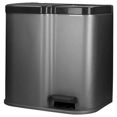 Curver pedaalemmer deco met binnenemmers 15+6 l lichtgrijs