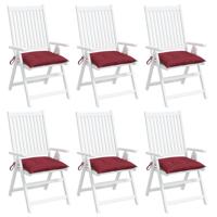 VidaXL Palletkussens 6 st 50x50x7 cm oxford stof wijnrood - thumbnail