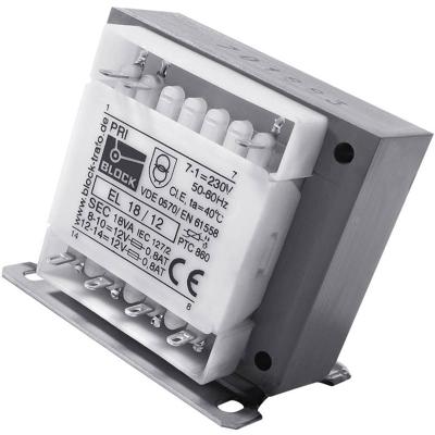 BLOCK EL 50/18 Stuurtransformator, Scheidingstransformator, Veiligheidstransformator 1 x 230 V/AC 2 x 18 V/AC 50 VA 1.39 A