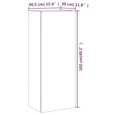 Tv-wandmeubel 40,5x30x102 cm bewerkt hout betongrijs - thumbnail