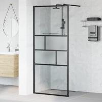 Inloop Douche Wand Zwart 80 x 195 x 0.5 cm Glas en Aluminium - thumbnail