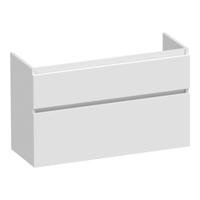 Brauer Delight - Onderkast Ondiep - 100 cm - met 2 Softclose Lades Greeploos en 1 Sifon Uitsparing - Hoogglans Wit - thumbnail