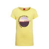 s.Oliver T-shirt met printopdruk lichtgeel - thumbnail