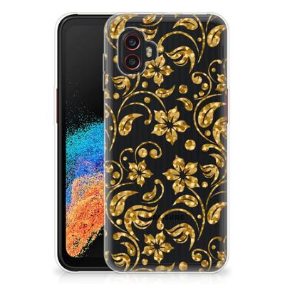 Samsung Galaxy Xcover 6 Pro | TPU Case | Gouden Bloemen