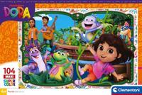 Clementoni Dora Super Color puzzel park maxi - 104 stukjes - thumbnail