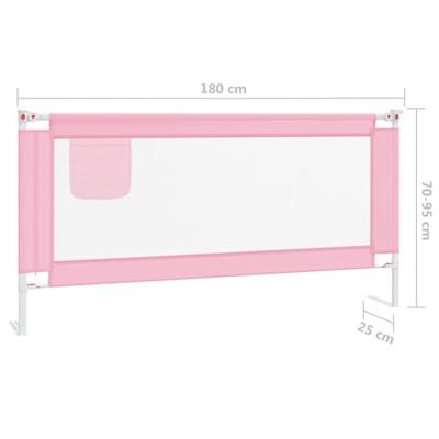 VidaXL Bedhekje peuter 180x25 cm stof roze - thumbnail