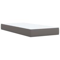 Boxspring met matras kunstleer grijs 80x200 cm - thumbnail
