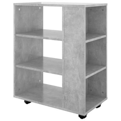 VidaXL Rolkast 60x35x75 cm bewerkt hout betongrijs