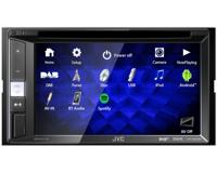 JVC KW-V255DBT DAB+ multimedia-autoradio met 15,7 cm touchscreen (2-DIN, DVD, Bluetooth handsfree, geluidsprocessor, USB, Android & Spotify Control) zwart - thumbnail