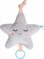 Free and Easy knuffel Ster 30 x 22 cm pluche wit - thumbnail