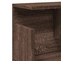 Wandkast 100x20x30 cm bewerkt hout bruin eikenkleur - thumbnail