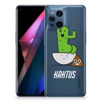 OPPO Find X3 | X3 Pro Telefoonhoesje met Naam Cactus Poo - thumbnail