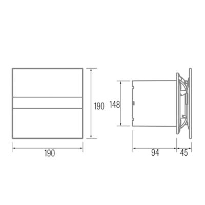 Badkamer Ventilator Cata E-150 GT Axial Timer 150 mm 21W Wit Badkamer Ventilator Cata E-150 GT Axial Timer 150 mm 21W Wit