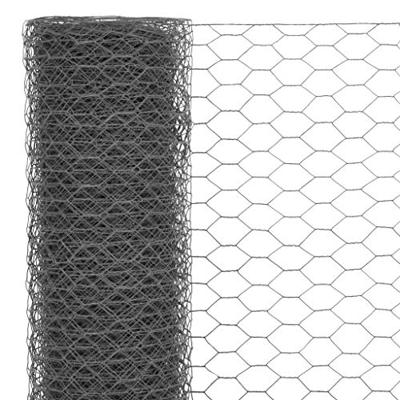 VidaXL Kippengaas 25x1,5 m staal met pvc coating grijs - thumbnail
