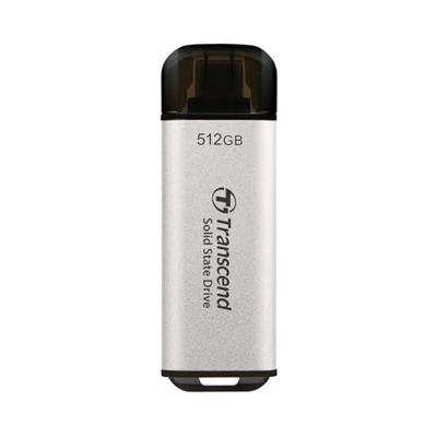 Transcend ts512gesd300s esd300s external ssd, 512 gb, usb type-c, 10 gbps, 1050/ 950 mb/s, silver