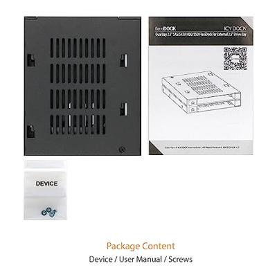 Icy Dock MB522SP-B 2x2,5 trayless hotswap mobile rack voor externe 3,5