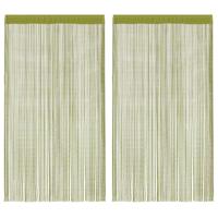 VidaXL Draadgordijnen 100x250 cm groen 2 st - thumbnail