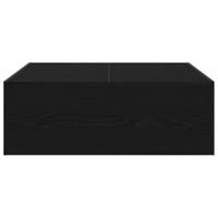 Salontafel Zwart Eiken 100 x 100 x 35 cm Bewerkt hout - thumbnail